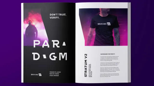 Braiins – firemní magazín ve vizuálním stylu značky