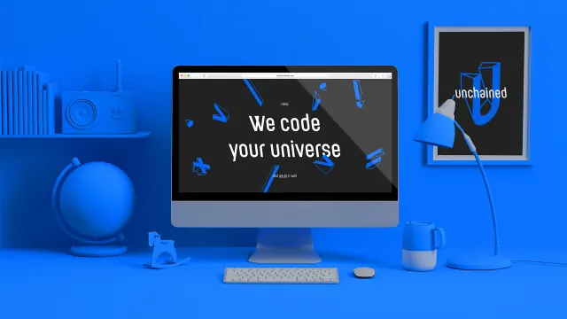 Unchained – vizuální styl na monitoru a plakátu